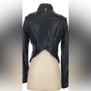 Mackage midnight lamb leather moto jacket